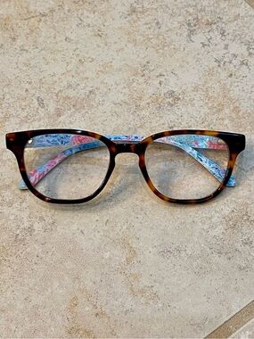 Lilly Pulitzer Sandbar Reading Glasses 2.50 Reader Dark Tortoise